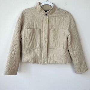 7 for all Mankind Cropped Jacket Tan